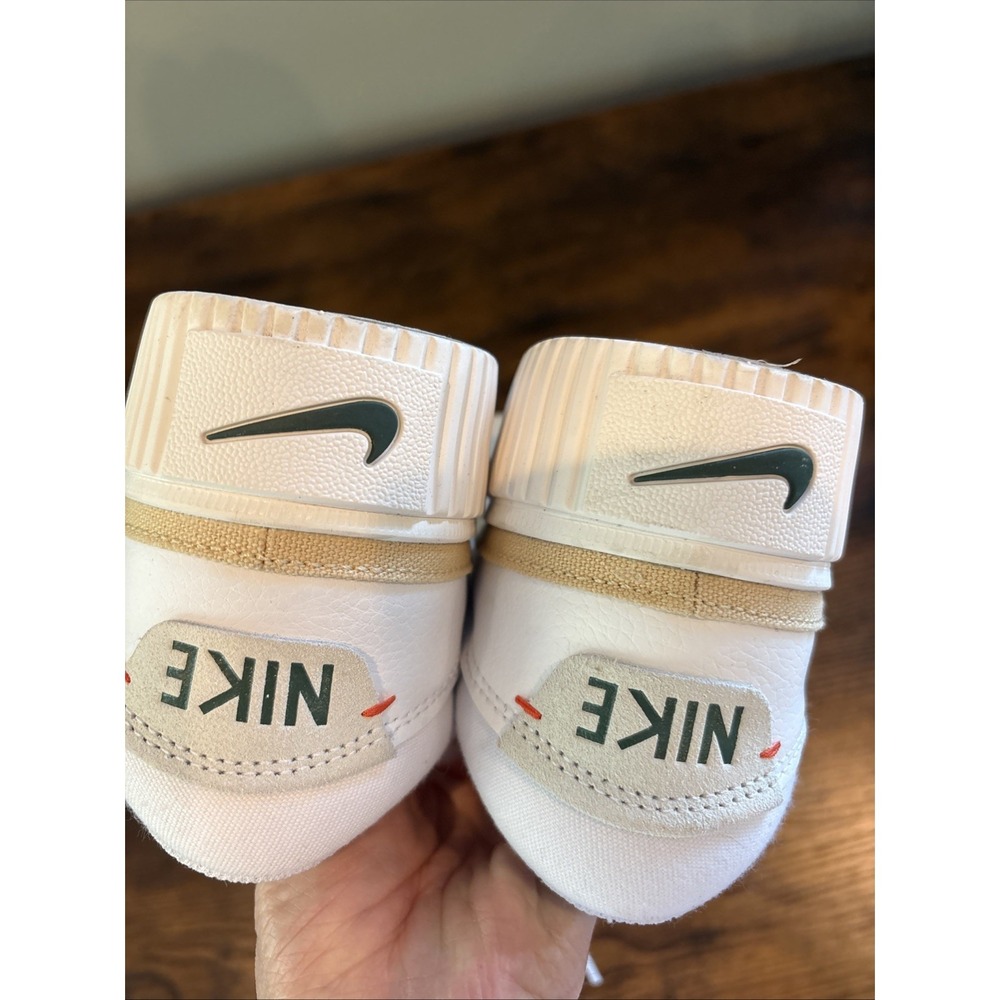 Nike Women’s White Sneakers with Dark Green Swoosh - Picture 8 of 10